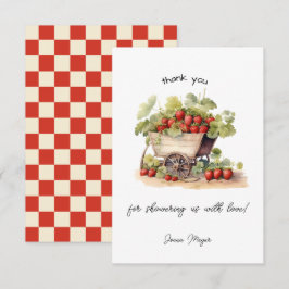 Lokale Bauern Markt Erdbeere Dankeskarte