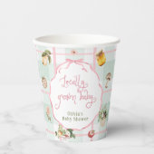 Lokale Bauern Markt Pink Baby Dusche Pappbecher (Vorderseite)