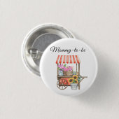 Lokale Blume Bauern Markt - Mami zu sein Button (Vorne & Hinten)