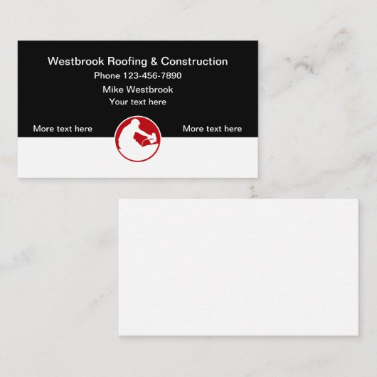 Lokale Dachdienstleistungen und Bauleistungen Visitenkarte (Vorne/Hinten)