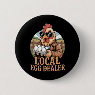 Lokale Eierhändler-Liste Farmer Lustiges Huhn Oste Button