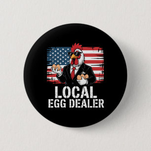 Lokale Eierhändler-Liste Farmer Lustiges Huhn Oste Button