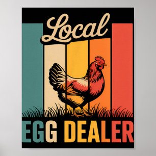 Lokale Eierhändler-Liste Ostern Lustiger Hühnerbau Poster