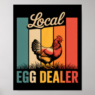 Lokale Eierhändler-Liste Ostern Lustiger Hühnerbau Poster