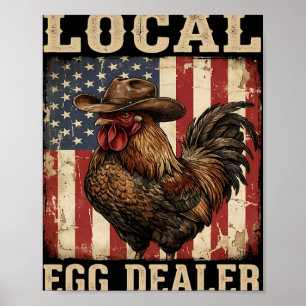 Lokale Eierhändler-Liste Ostern Lustiger Hühnerbau Poster