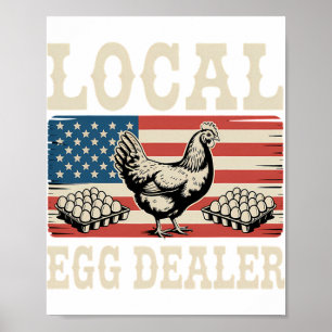Lokale Eierhändler-Liste Ostern Lustiger Hühnerbau Poster