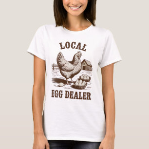 Lokale Eierhändler-Liste Ostern Lustiger Hühnerbau T-Shirt