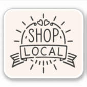 Lokale Einkäufe Aufkleber (Vorderseite)