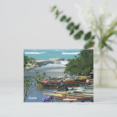 Lokale Fischerboote Negril River Jamaica Foto Postkarte (Stehend Vorderseite)