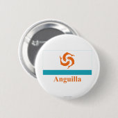 Lokale Flagge Anguilla mit Namen Button (Vorne & Hinten)