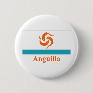 Lokale Flagge Anguilla mit Namen Button