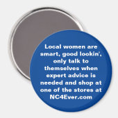 Lokale Frauen sind ... Magnet (Vorderseite/Rückseite)