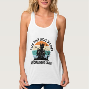 Lokale Hexe Halloween Spukhaus Retro Art Tank Top