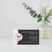 Lokale Lebensmittelzustellung Visitenkarte (Stehend Vorderseite)