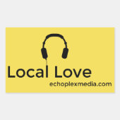 Lokale Liebe Sticker! Rechteckiger Aufkleber (Vorderseite)