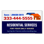 Lokale Notunterkünfte und Wohnungsdienste Magnetische Visitenkarte (Vorderseite)