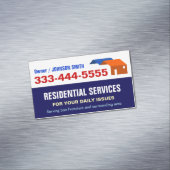 Lokale Notunterkünfte und Wohnungsdienste Magnetische Visitenkarte (Beispiel)