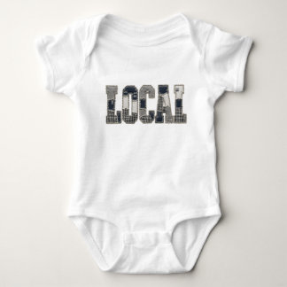 Lokale Patchwork PNG Vintage-Typografie-Design Baby Strampler