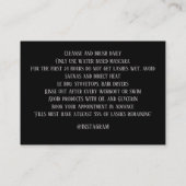 Lokale Peitschenmädchenfürsorge-Peitschenkarte Visitenkarte (Rückseite)