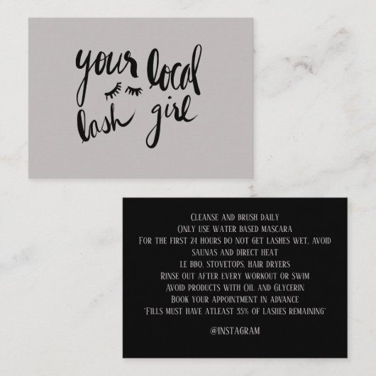 Lokale Peitschenmädchenfürsorge-Peitschenkarte Visitenkarte (Vorne/Hinten)