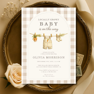 Lokaler Bauernmarkt-Baby Shower Einladung