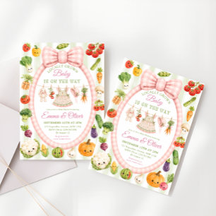 Lokaler Bauernmarkt Mädchen Baby Shower Einladung