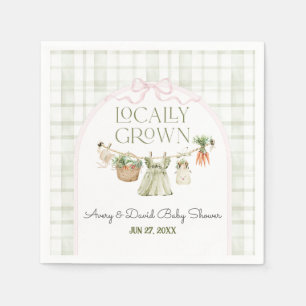Lokaler Bauernmarkt Mädchen Baby Shower Serviette