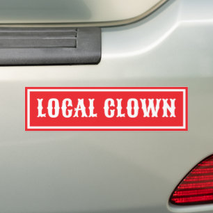 Lokaler Clown Lustige Schrullige Zirkus-Ästhetik Autoaufkleber