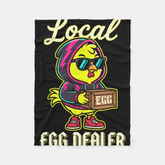 Lokaler Eierhändler Chicken Sungles Hoodie Ostern Fleecedecke (Vorderseite)