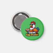 Lokaler Eierhändler, Gansta, Hahn. Magnet (Vorderseite/Rückseite)