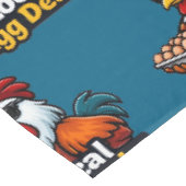 Lokaler Eierhändler, Gansta, Hahn. Tischdecke (Schrägansicht)