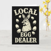 Lokaler Eierhändler Geflügelfarm Ostertag Farmer Karte (Gelbe Blume)