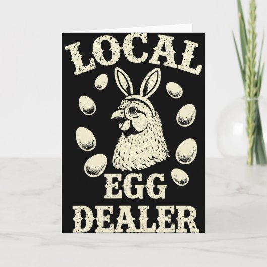 Lokaler Eierhändler Geflügelfarm Ostertag Farmer Karte (Vorderseite)