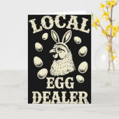 Lokaler Eierhändler Geflügelfarm Ostertag Farmer Karte (Gelbe Blume)