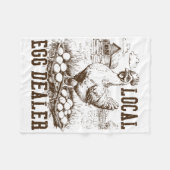 Lokaler Eierhändler Hühnerliebhaber Oster-Retro-T- Fleecedecke (Vorderseite (Horizontal))