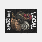 Lokaler Eierhändler-Kader Ostern Lustiger Hühnerba Fleecedecke (Vorderseite (Horizontal))