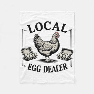 Lokaler Eierhändler Retro-Huhn Lustiger Bauer Oste Fleecedecke