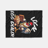 Lokaler Eierhändler Retro-Huhn Lustiger Bauer Oste Fleecedecke (Vorderseite (Horizontal))