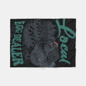 Lokaler Eierhändler Retro-Huhn Lustiger Bauer Oste Fleecedecke (Vorderseite (Horizontal))