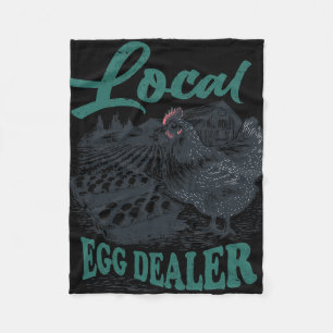 Lokaler Eierhändler Retro-Huhn Lustiger Bauer Oste Fleecedecke