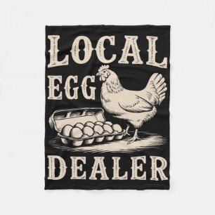 Lokaler Eierhändler Retro-Huhn Lustiger Bauer Oste Fleecedecke
