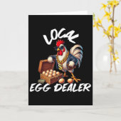 Lokaler Eierhändler Retro-Huhn Lustiger Bauer Oste Karte (Gelbe Blume)