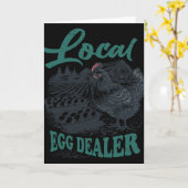 Lokaler Eierhändler Retro-Huhn Lustiger Bauer Oste Karte (Gelbe Blume)