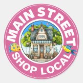 LOKALER FISCHladen Runder Aufkleber (Vorderseite)