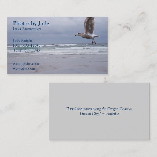 Lokaler Fotograf Visitenkarte (Vorne/Hinten)