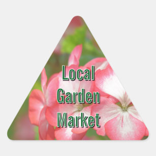 Lokaler Gartenmarkt Dreieckiger Aufkleber