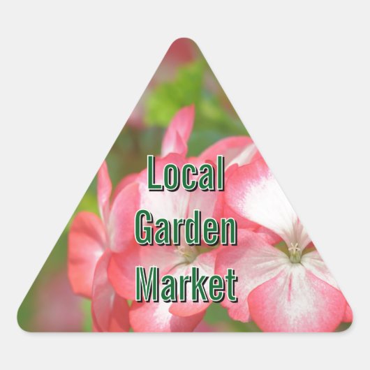 Lokaler Gartenmarkt Dreieckiger Aufkleber (Vorderseite)