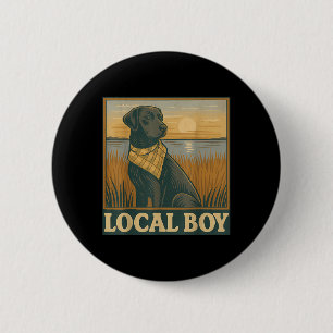 Lokaler Junge schwarzes Labor Jagd Hunde Marsch Sz Button