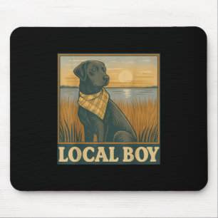 Lokaler Junge schwarzes Labor Jagd Hunde Marsch Sz Mousepad