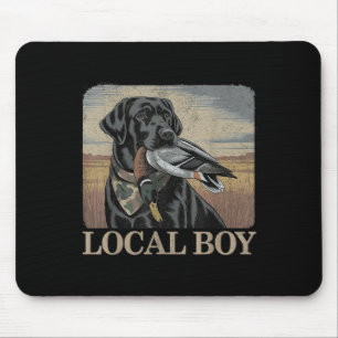 Lokaler Junge schwarzes Labor Jagd Hunde Marsch Sz Mousepad
